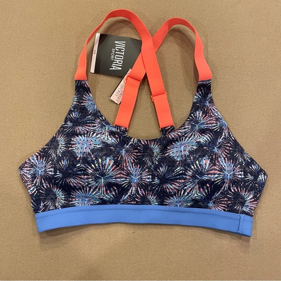 Victoria's Secret Other - Victoria’s Secret Sport Blue Fireworks Sports Bra Size 32B New With Tags